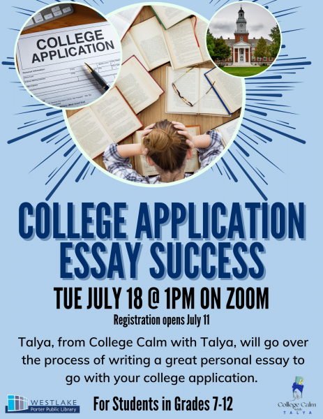 Image for event: College Application Essay Success (Virtual)