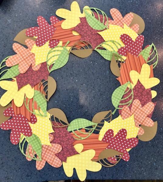 Image for event: Calling Crafters - Fall Paper Leaf Wreath