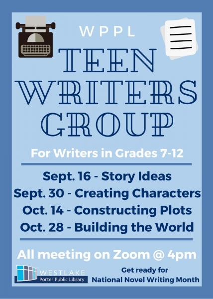 Image for event: Teen Writers Group (Live)